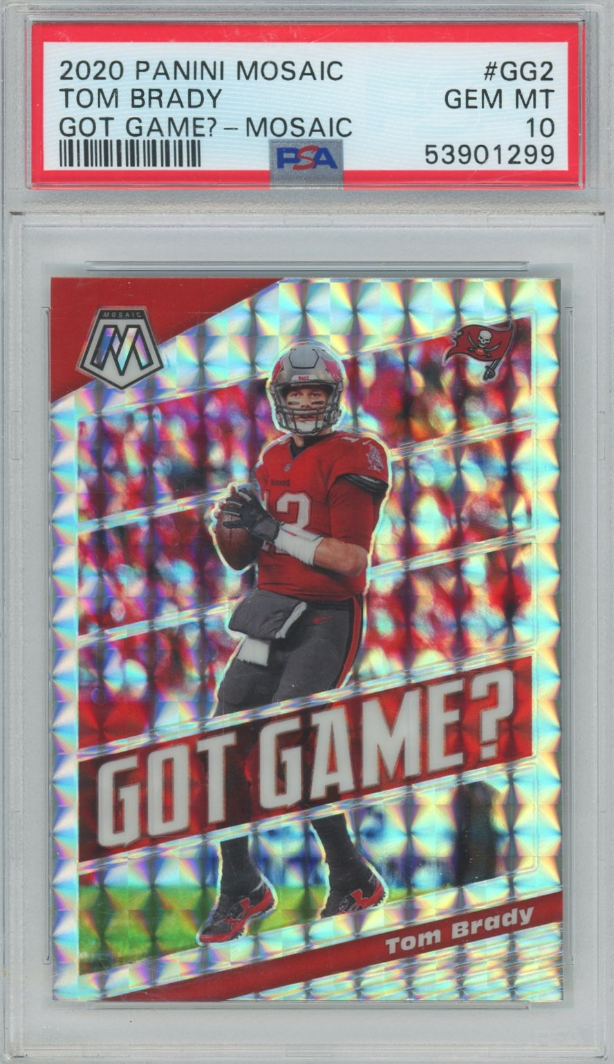 2020 Panini Mosaic Got Game? #GG2 Tom Brady - Mosaic (PSA 10 GEM MINT)