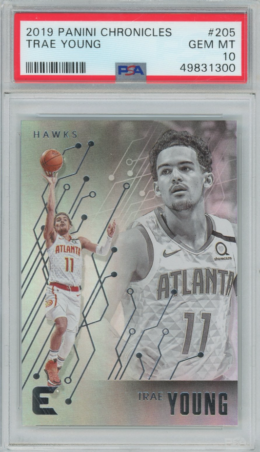 2019 Panini Chronicles #205 Trae Young (PSA 10 GEM MINT)