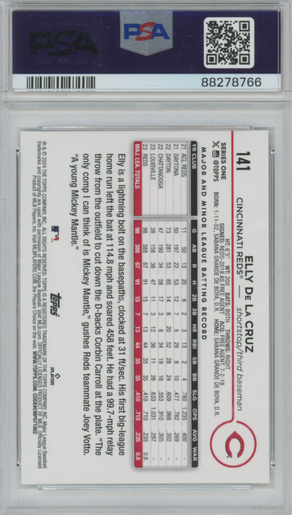 2024 Topps #141 Elly de La Cruz (PSA 8.5 NM-MT+)